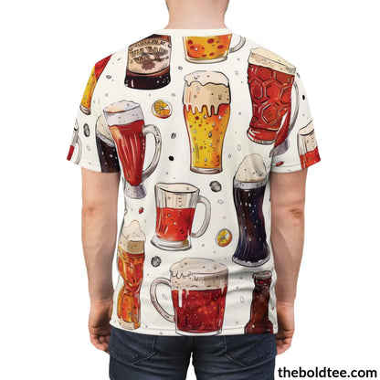 Beer Tee - Premium All Over Print Crewneck Shirt Prints