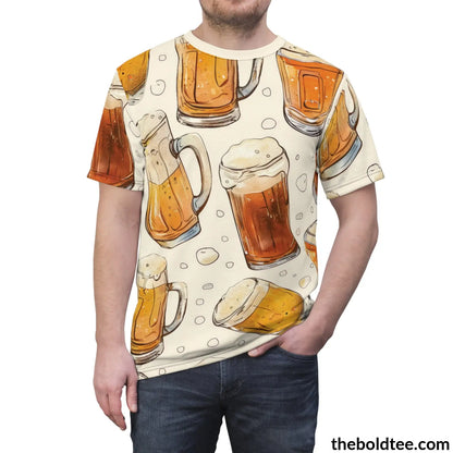 Beer Tee - Premium All Over Print Crewneck Shirt Prints