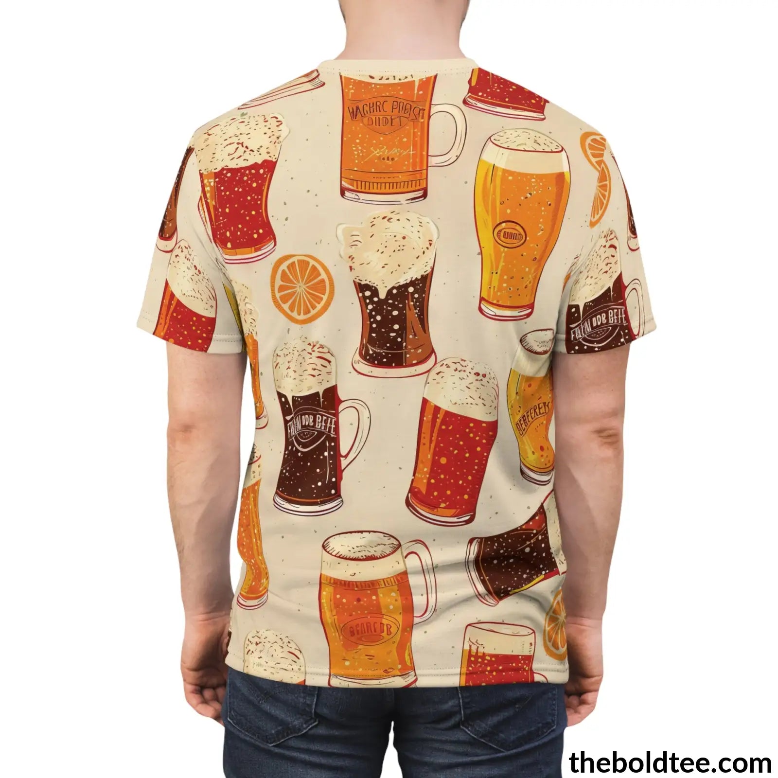 Beer Tee - Premium All Over Print Crewneck Shirt Prints