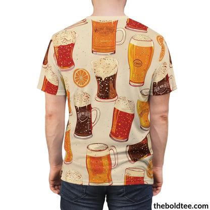 Beer Tee - Premium All Over Print Crewneck Shirt Prints