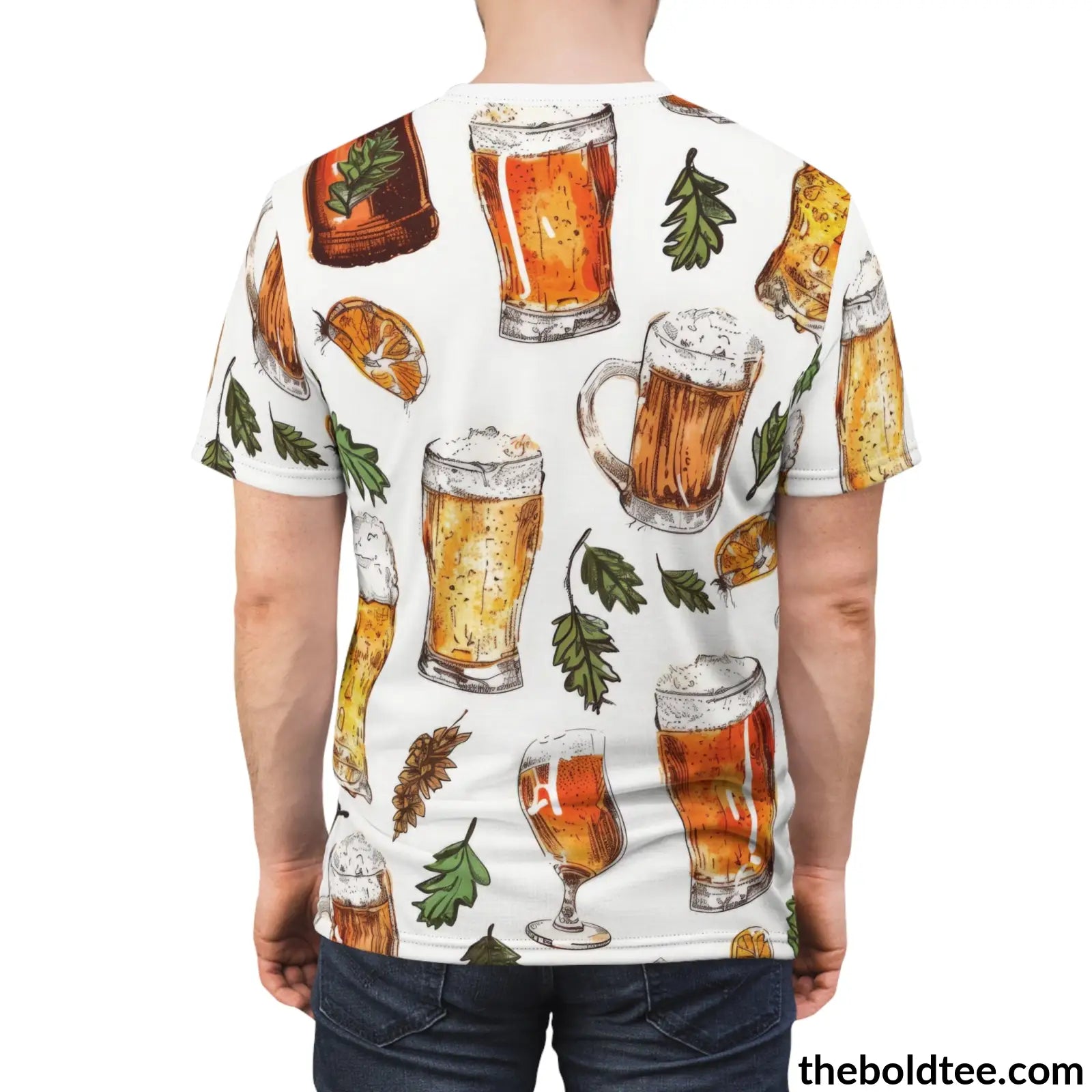 Beer Tee - Premium All Over Print Crewneck Shirt Prints