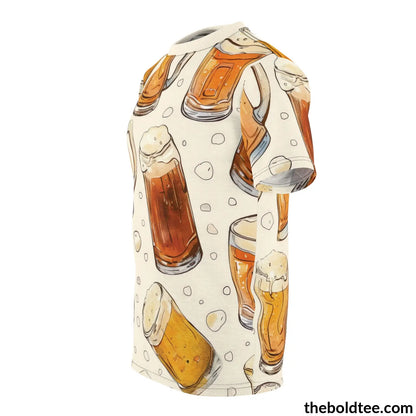 Beer Tee - Premium All Over Print Crewneck Shirt Prints