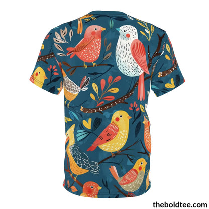 Birds Tee - Premium All Over Print Crewneck Shirt Prints