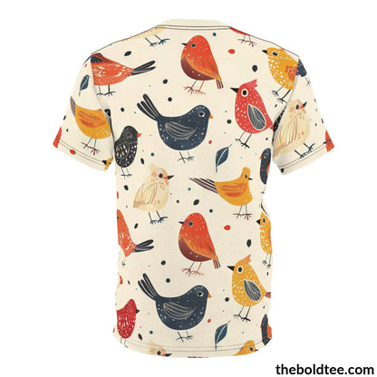 Birds Tee - Premium All Over Print Crewneck Shirt Prints