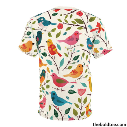 Birds Tee - Premium All Over Print Crewneck Shirt Prints