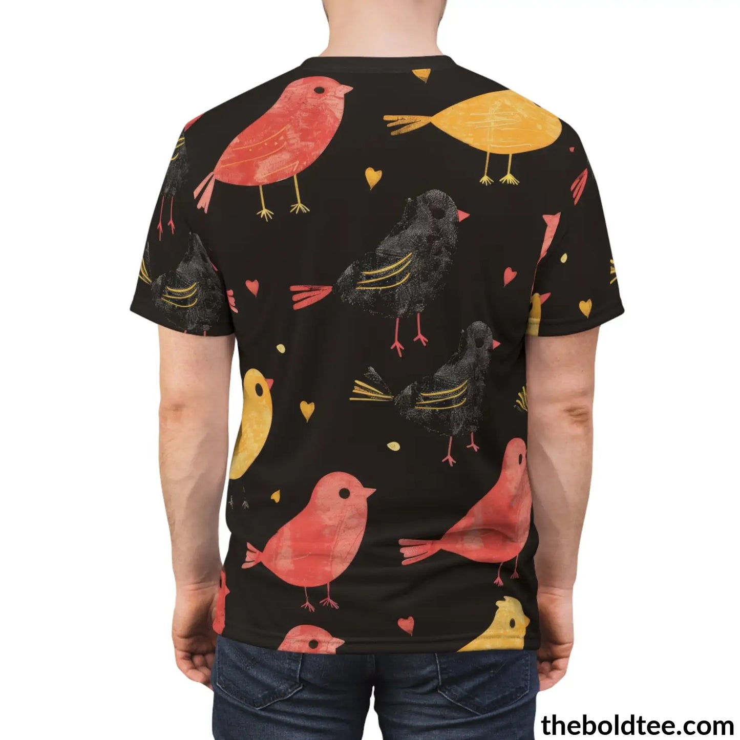 Birds Tee - Premium All Over Print Crewneck Shirt Prints