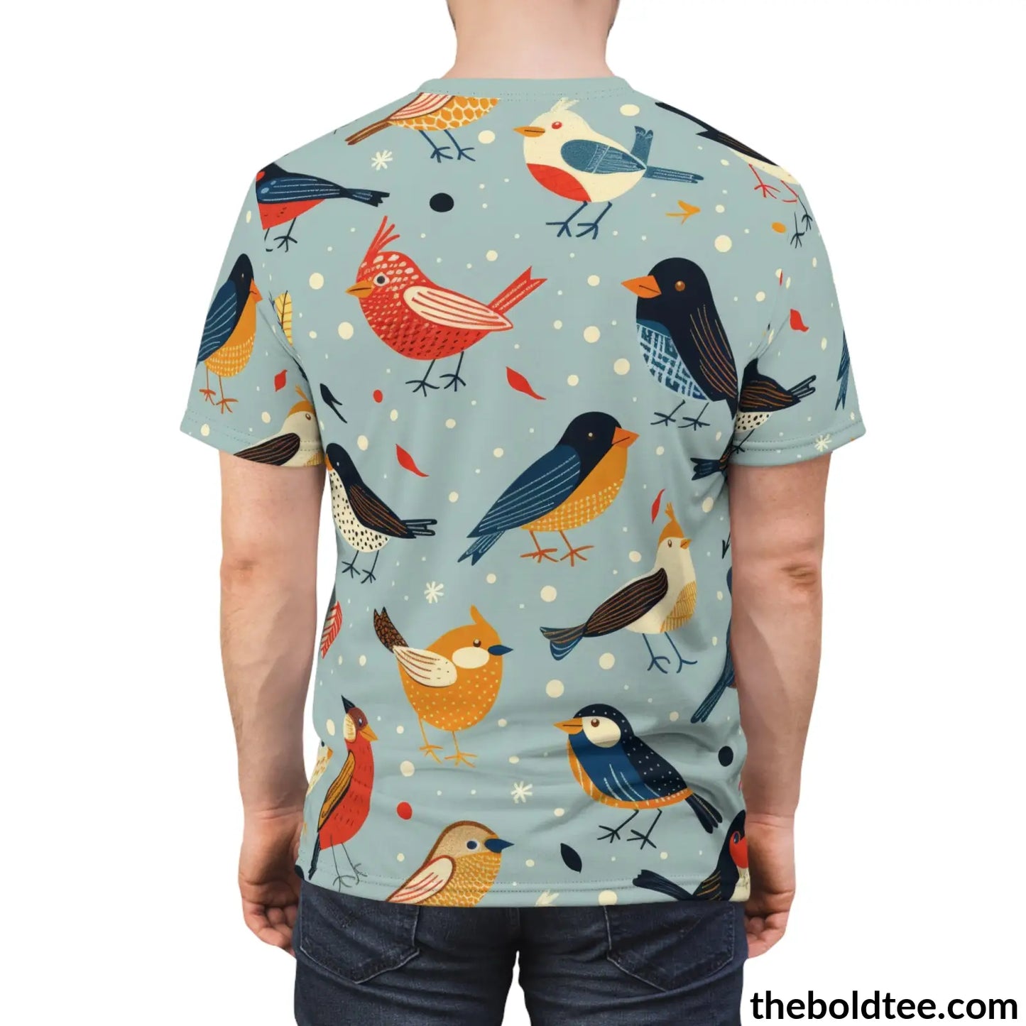 Birds Tee - Premium All Over Print Crewneck Shirt Prints