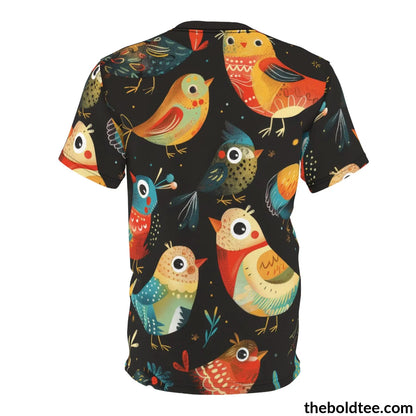 Birds Tee - Premium All Over Print Crewneck Shirt Prints