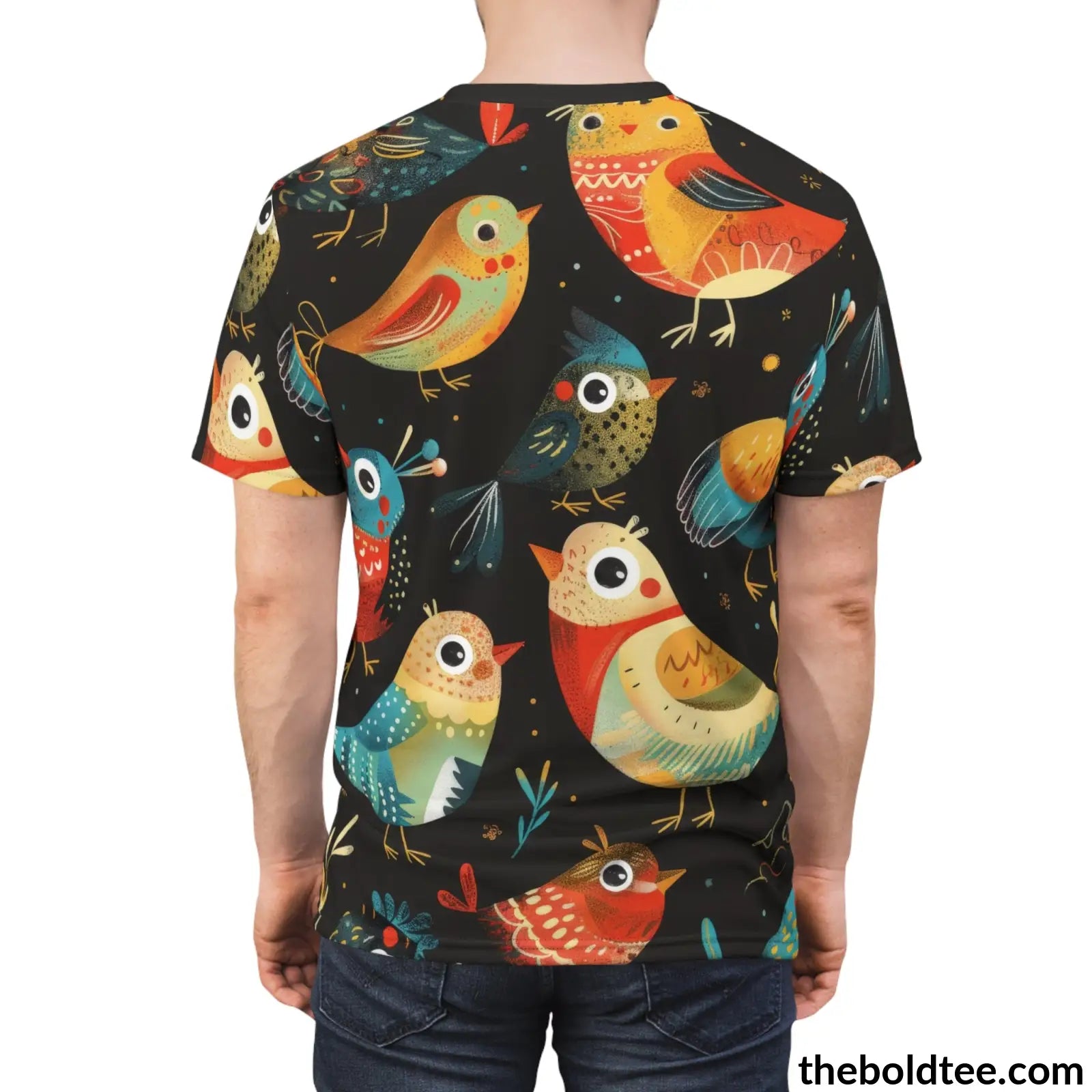 Birds Tee - Premium All Over Print Crewneck Shirt Prints