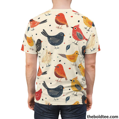 Birds Tee - Premium All Over Print Crewneck Shirt Prints