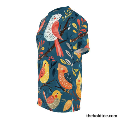 Birds Tee - Premium All Over Print Crewneck Shirt Prints