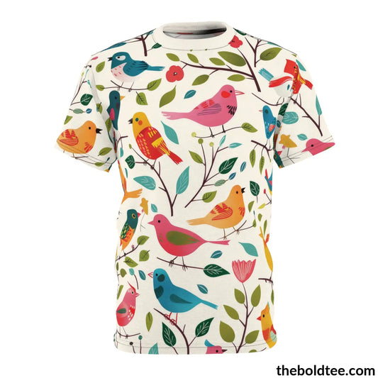 Birds Tee - Premium All Over Print Crewneck Shirt S Prints