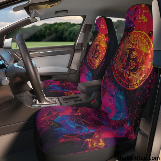 Bitcoin Car Seat Covers (2 Pcs.) All Over Prints