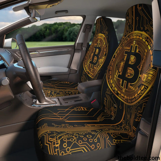 Bitcoin Car Seat Covers (2 Pcs.) All Over Prints