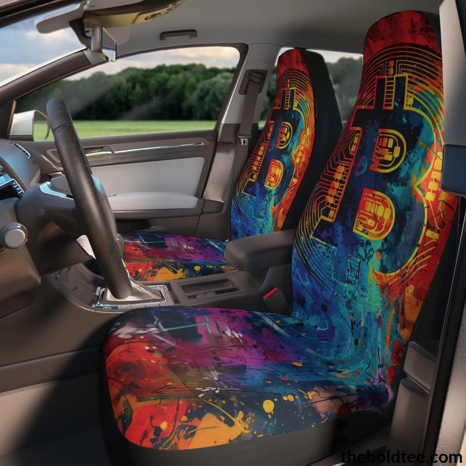 Bitcoin Car Seat Covers (2 Pcs.) All Over Prints