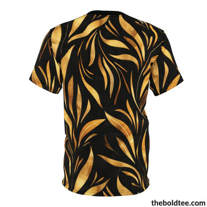 Black & Gold Tee - Premium All Over Print Crewneck Shirt Prints