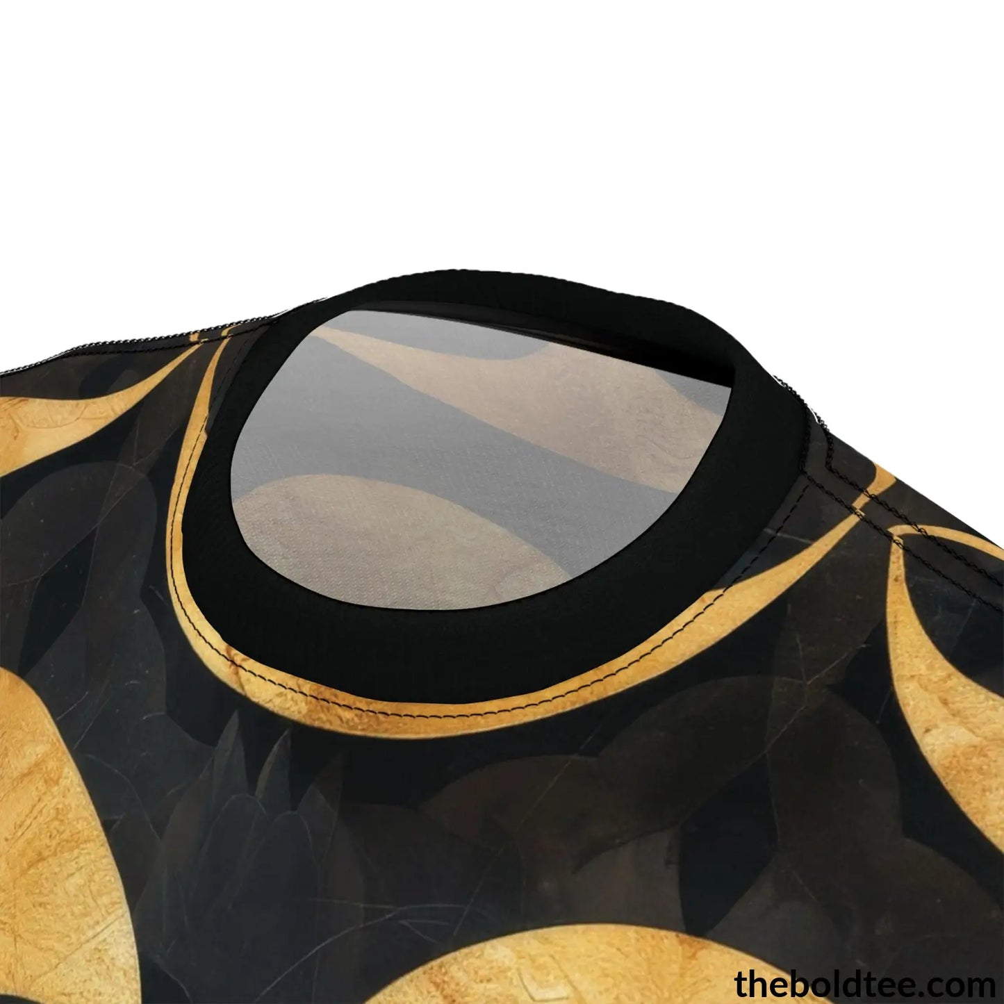 Black & Gold Tee - Premium All Over Print Crewneck Shirt Prints