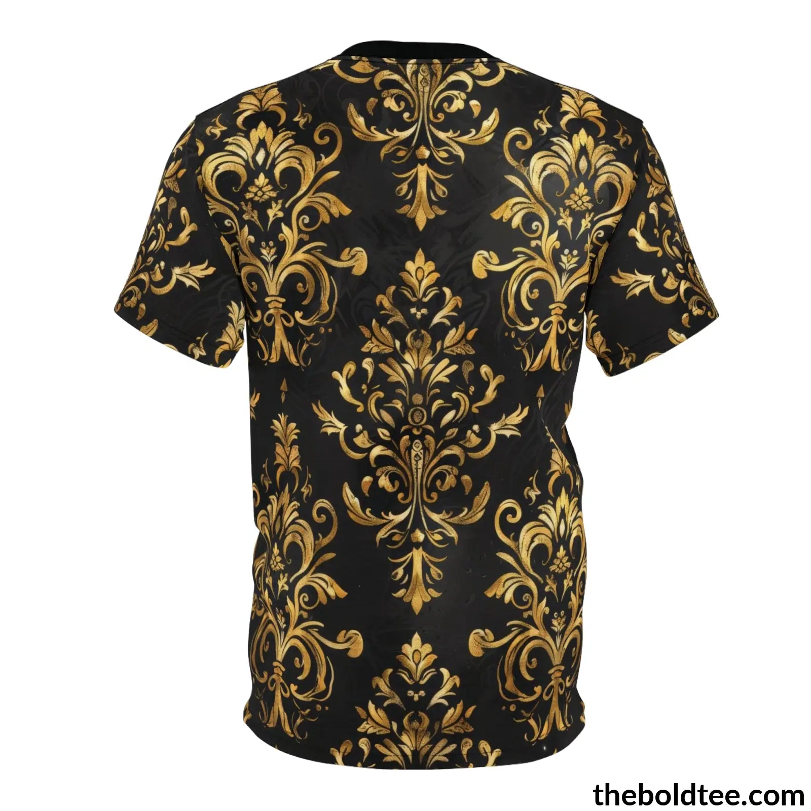 Black & Gold Tee - Premium All Over Print Crewneck Shirt Prints