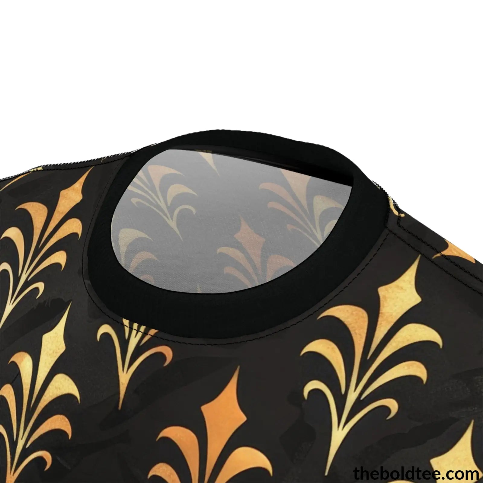 Black & Gold Tee - Premium All Over Print Crewneck Shirt Prints