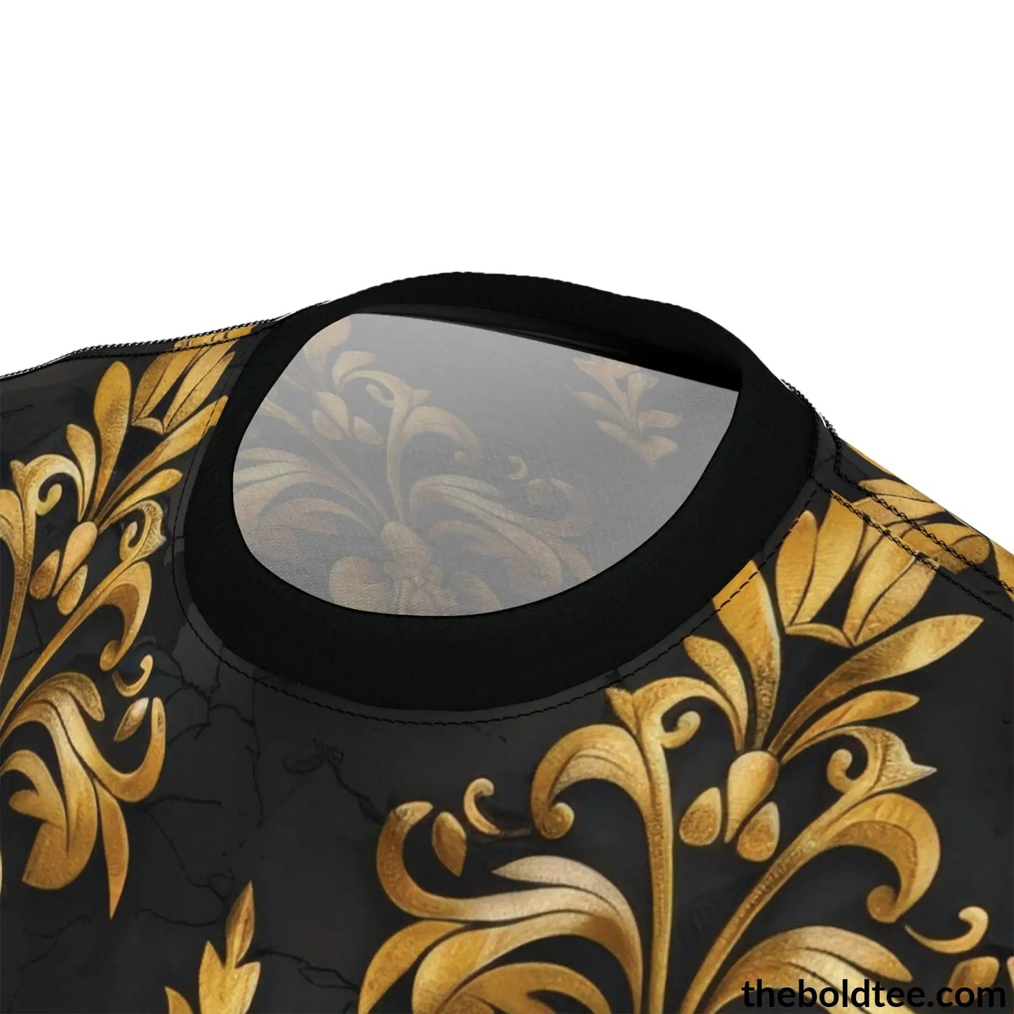 Black & Gold Tee - Premium All Over Print Crewneck Shirt Prints