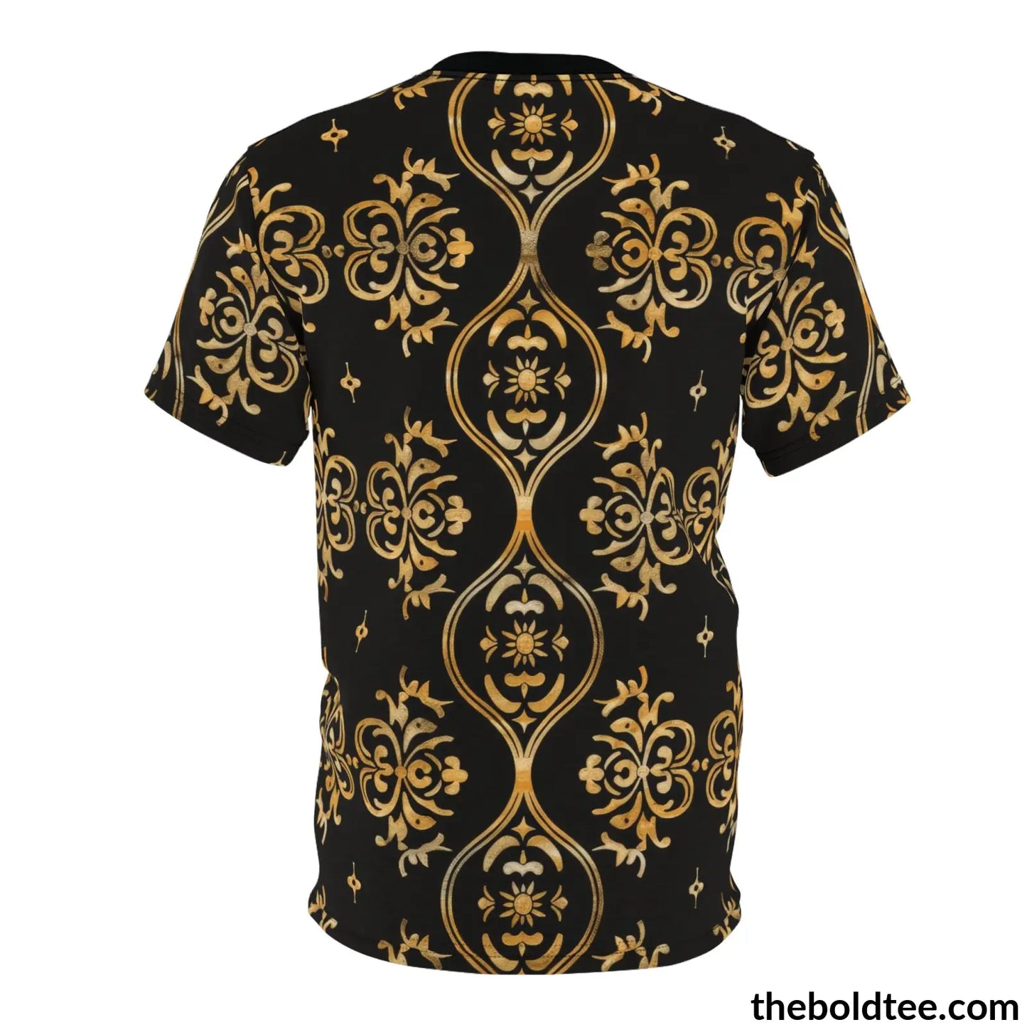 Black & Gold Tee - Premium All Over Print Crewneck Shirt Prints