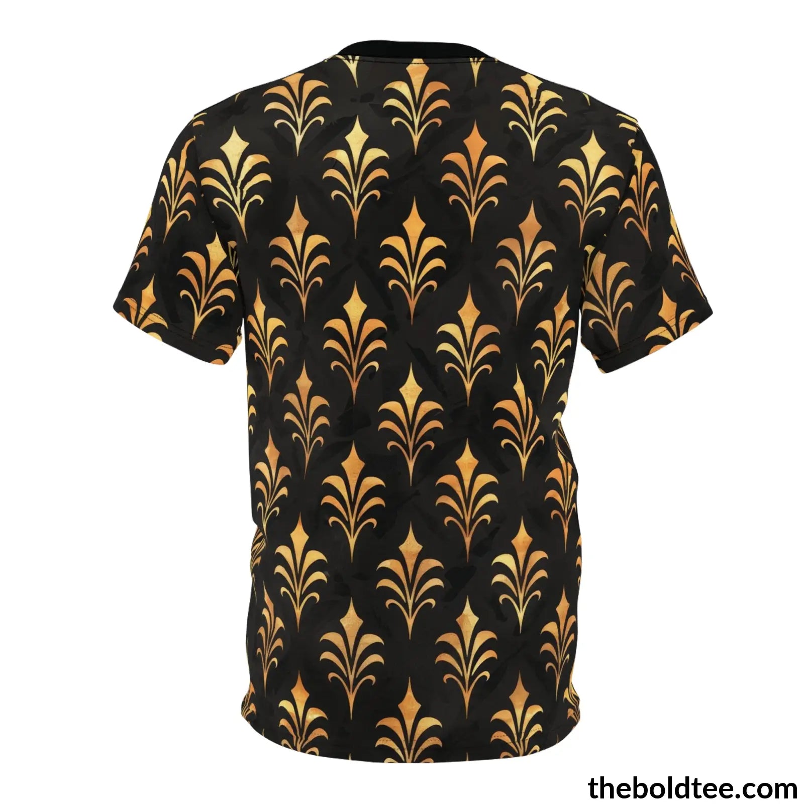 Black & Gold Tee - Premium All Over Print Crewneck Shirt Prints