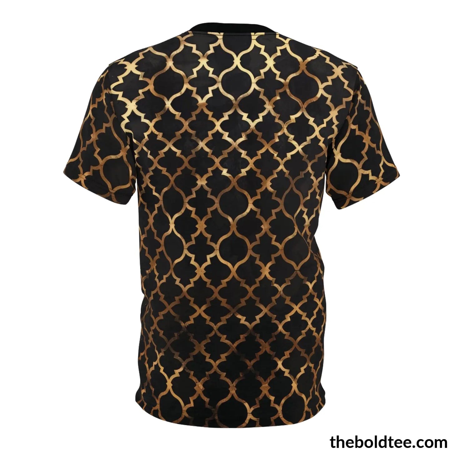 Black & Gold Tee - Premium All Over Print Crewneck Shirt Prints