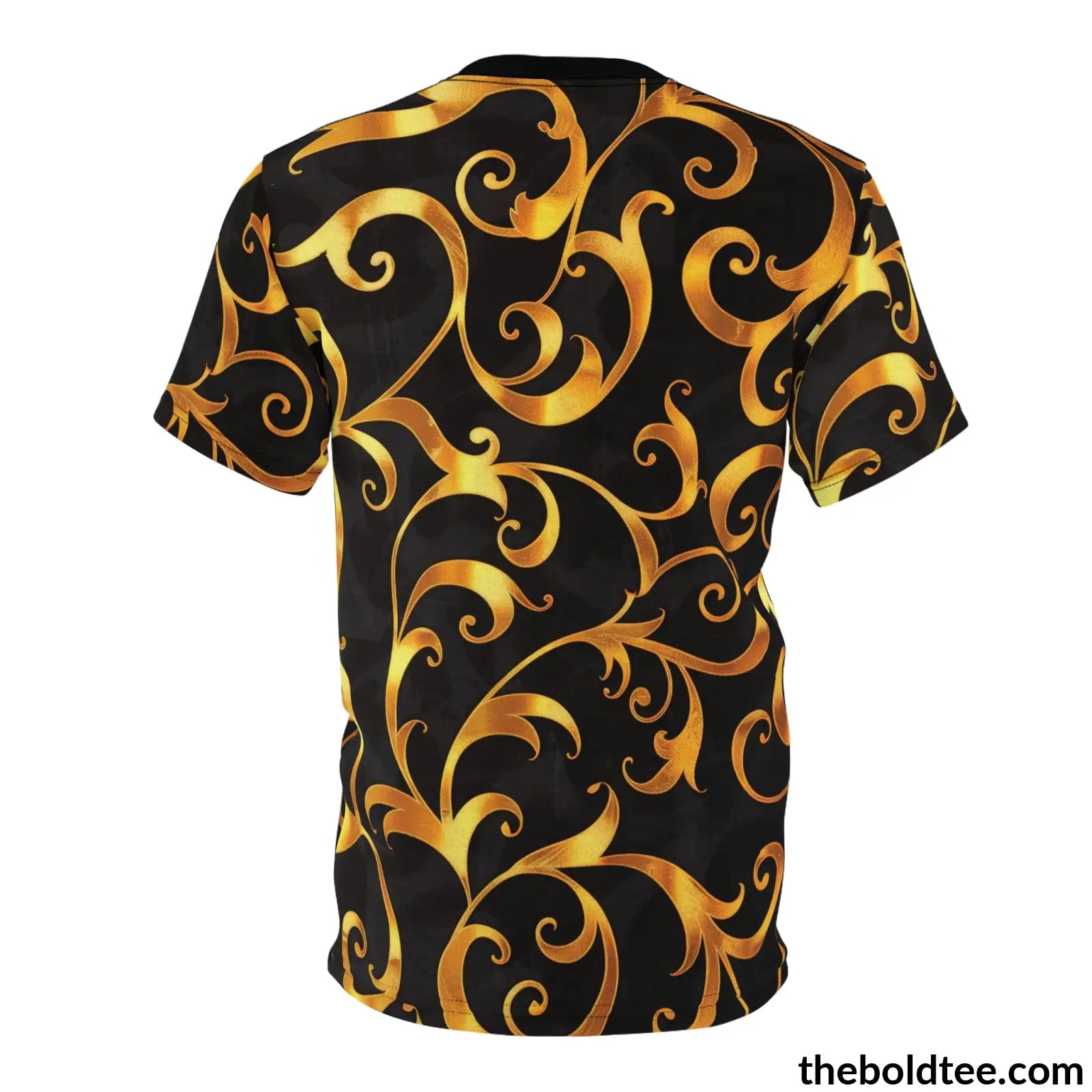 Black & Gold Tee - Premium All Over Print Crewneck Shirt Prints