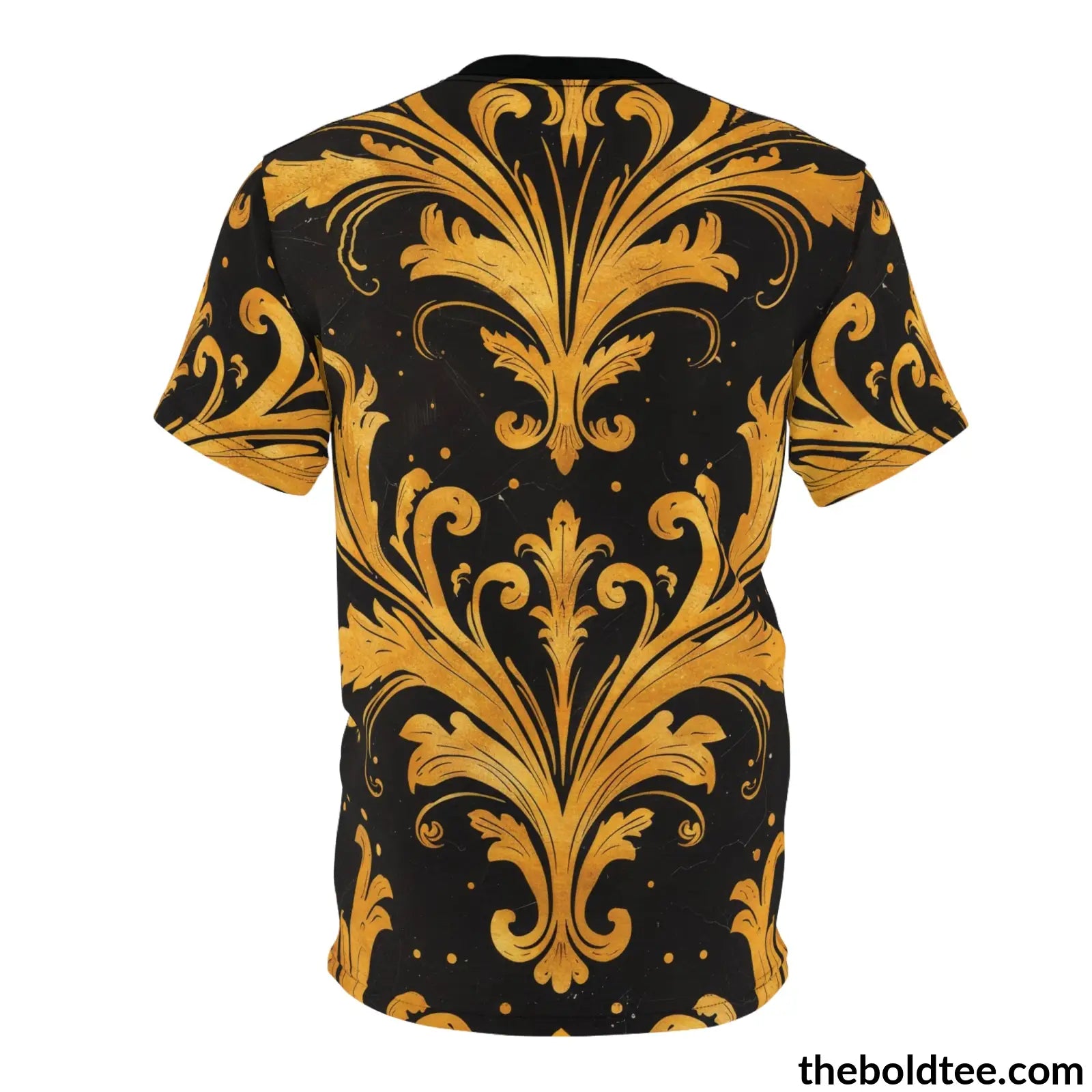 Black & Gold Tee - Premium All Over Print Crewneck Shirt Prints