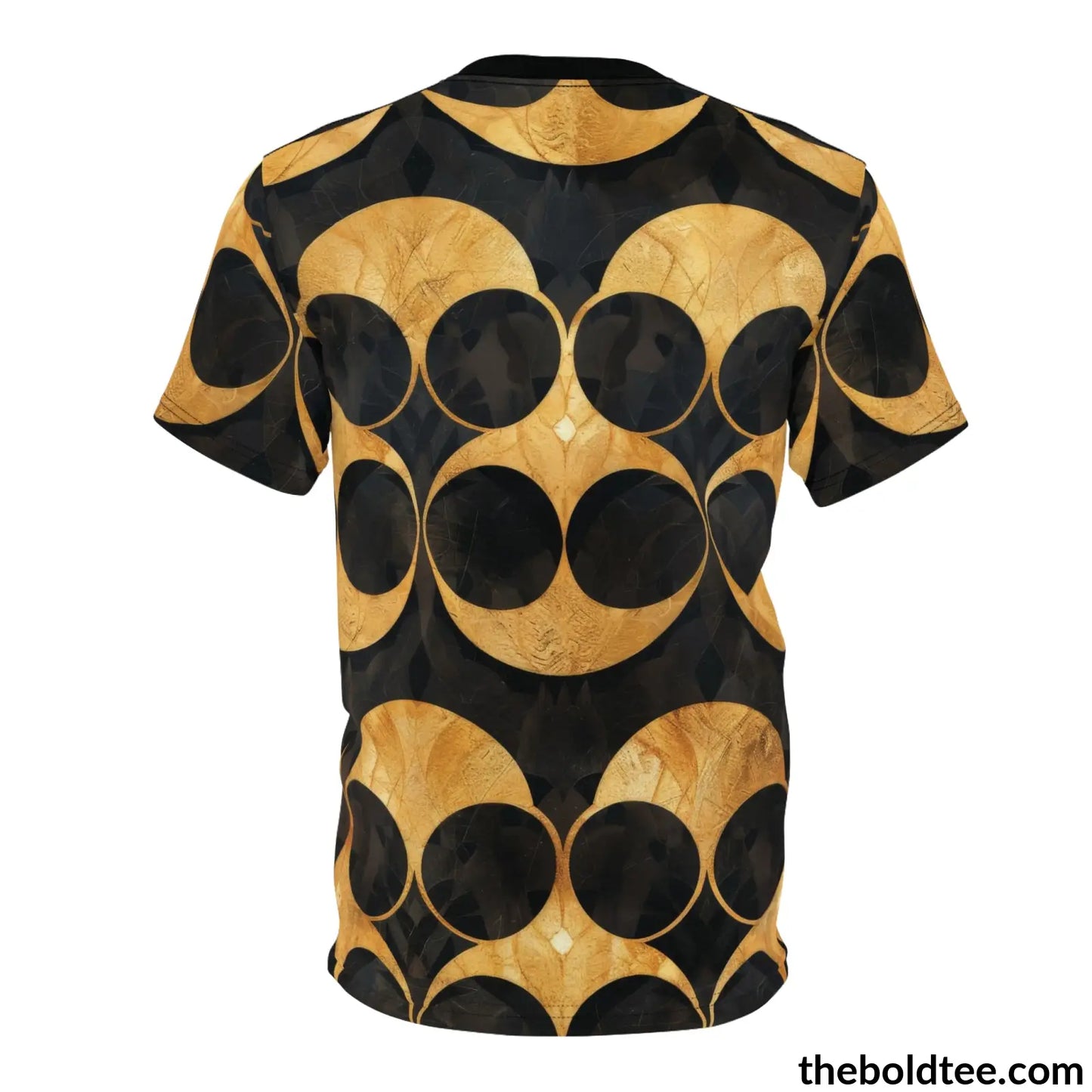 Black & Gold Tee - Premium All Over Print Crewneck Shirt Prints