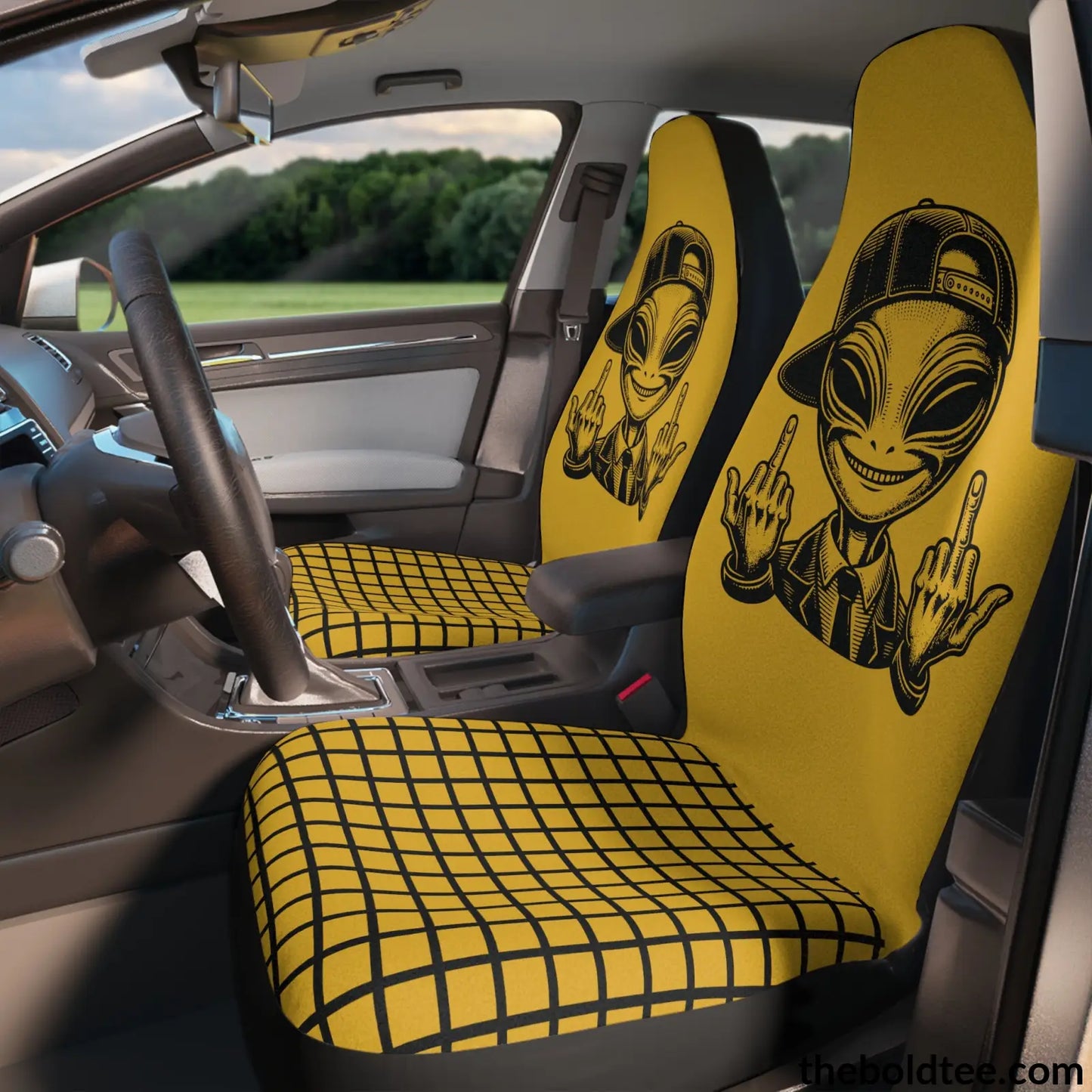 Bold Alien Car Seat Covers (2 Pcs.) All Over Prints