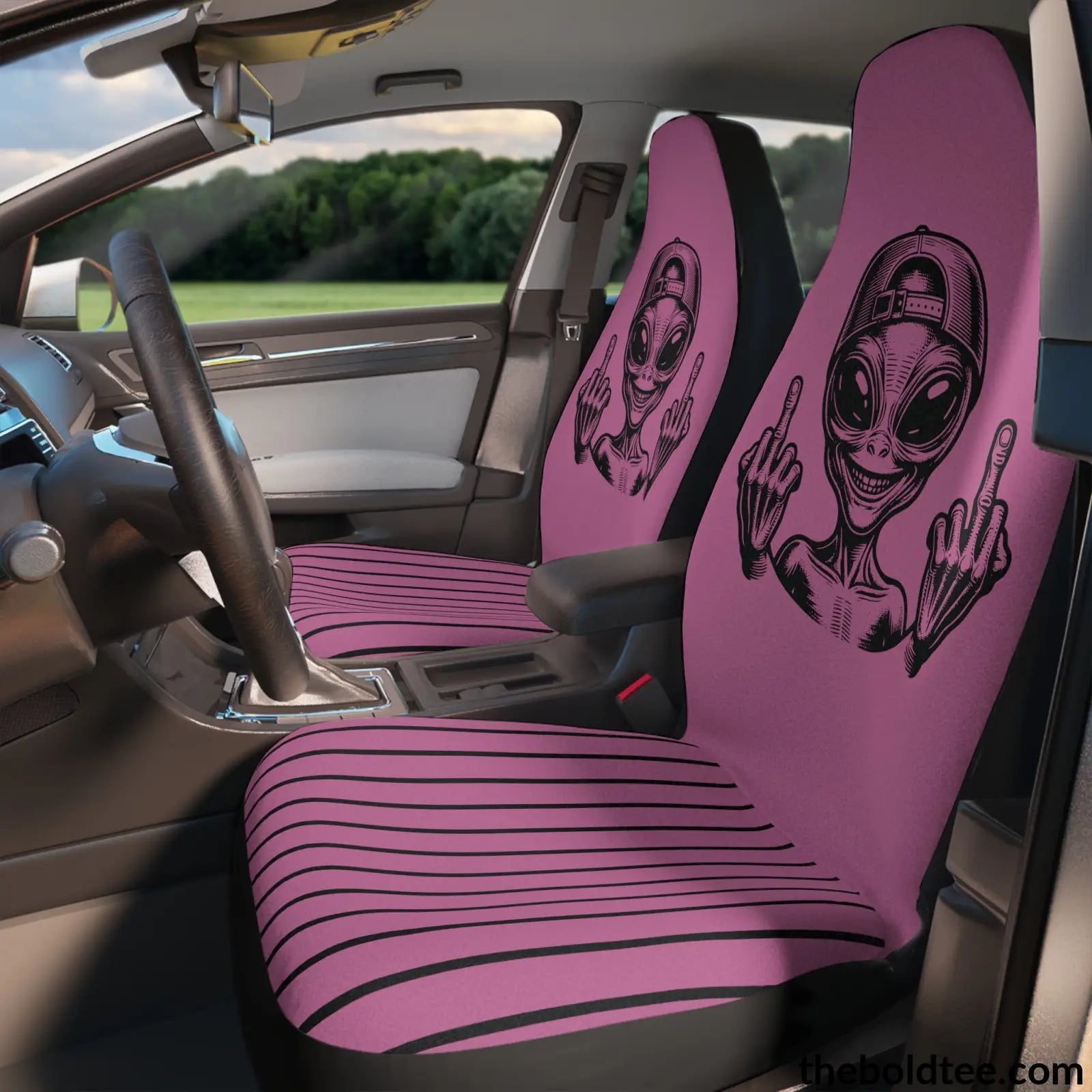 Bold Alien Car Seat Covers (2 Pcs.) All Over Prints