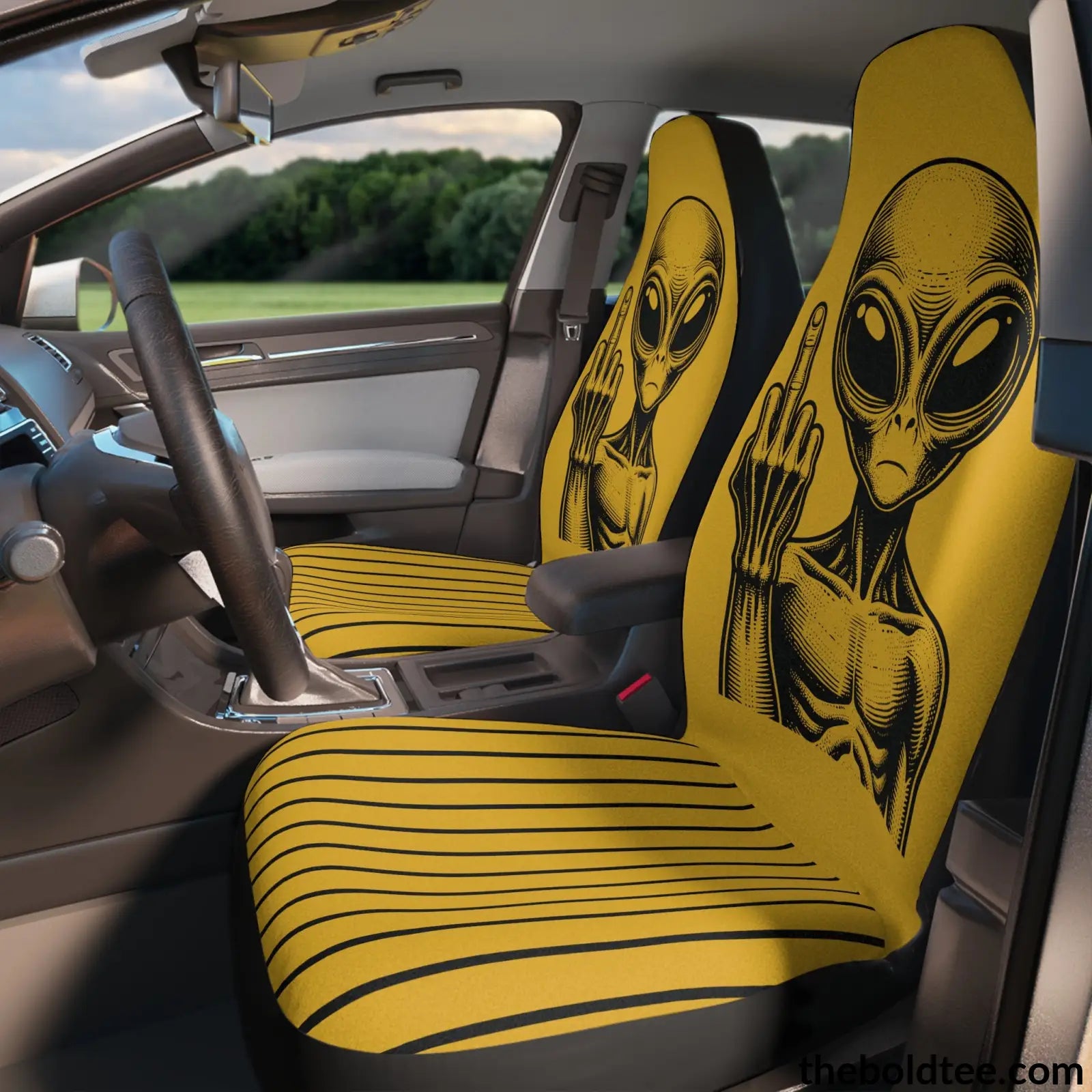 Bold Alien Car Seat Covers (2 Pcs.) All Over Prints