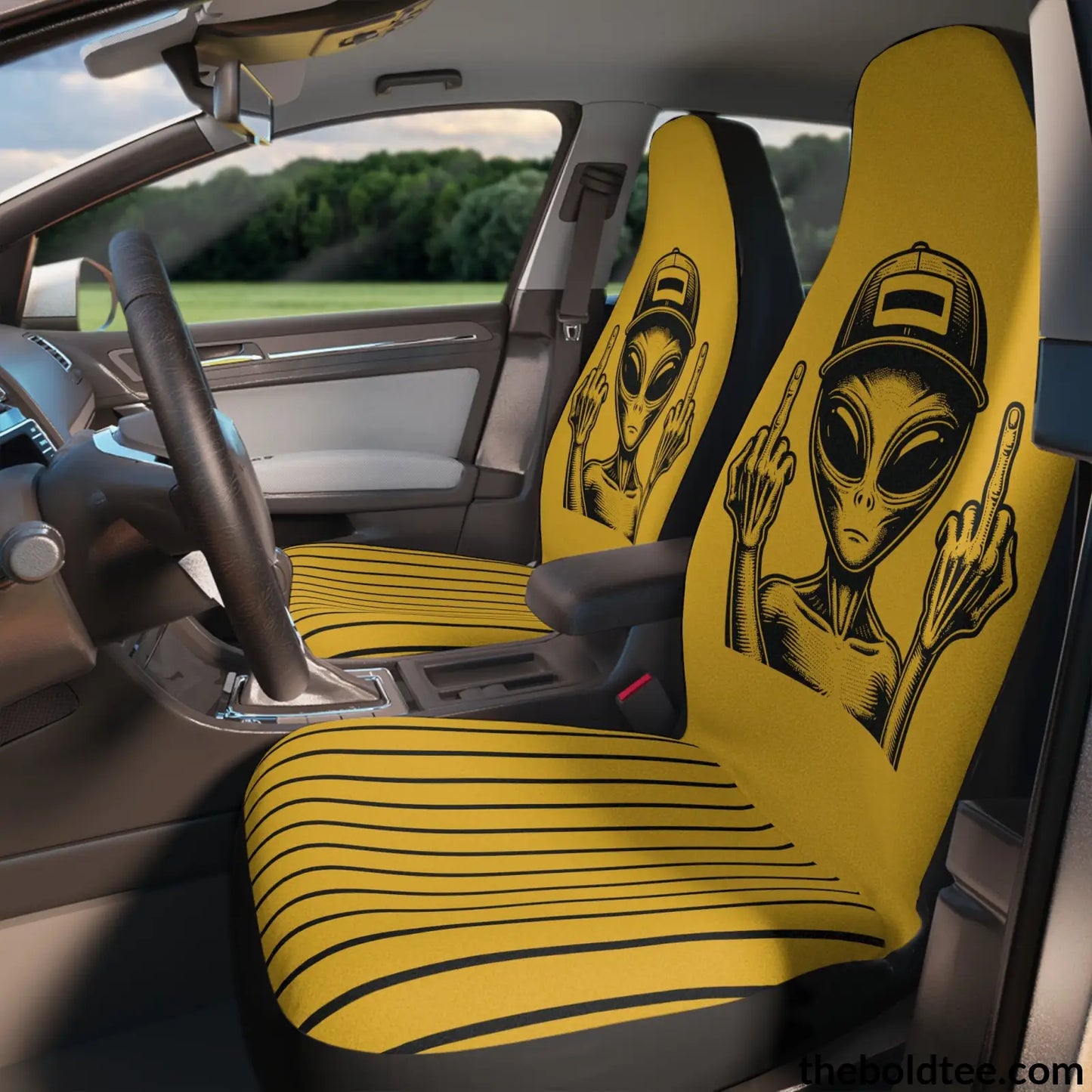 Bold Alien Car Seat Covers (2 Pcs.) All Over Prints