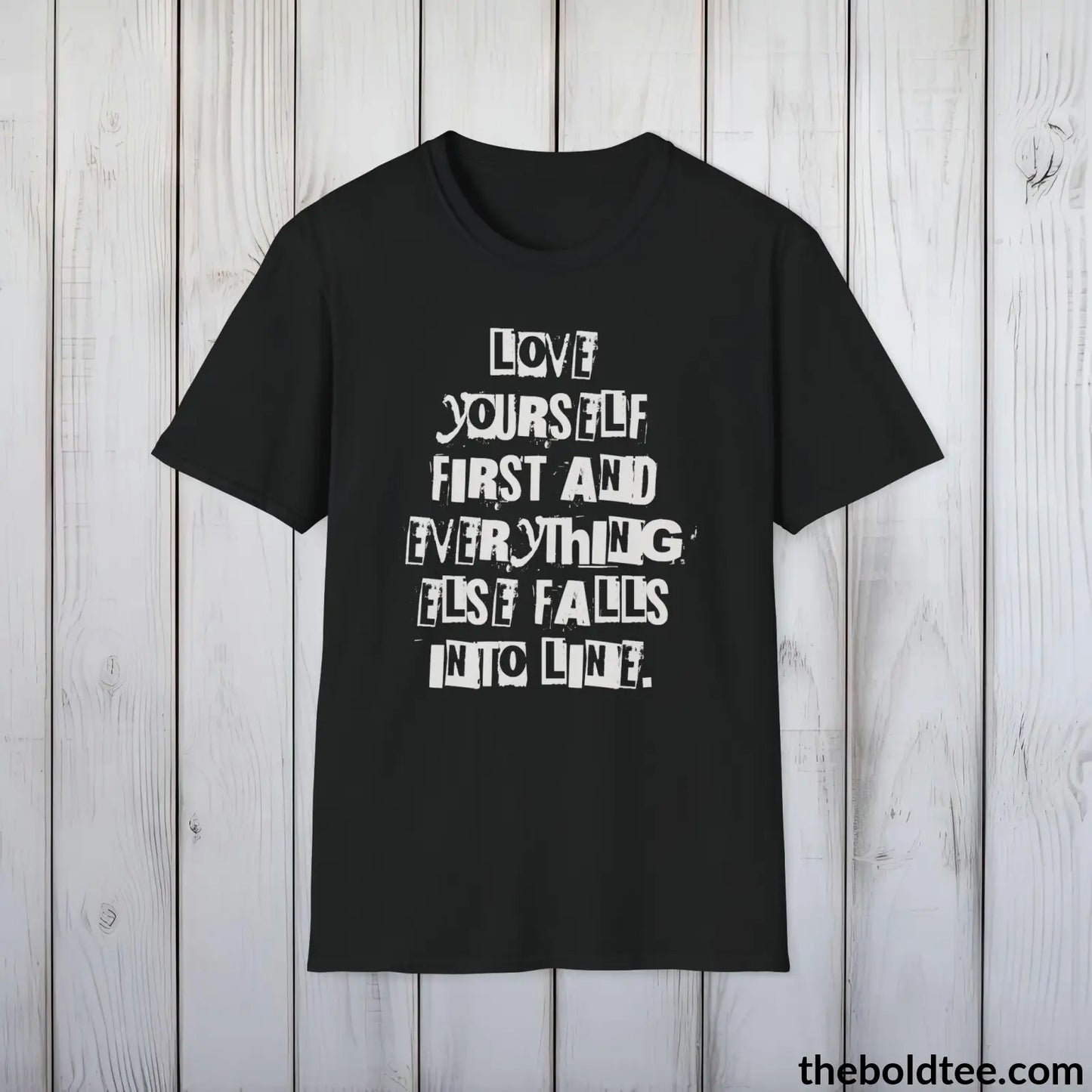 Bold Quote Tee - Premium Soft Cotton Crewneck Unisex T - Shirt 9 Colors Black / S