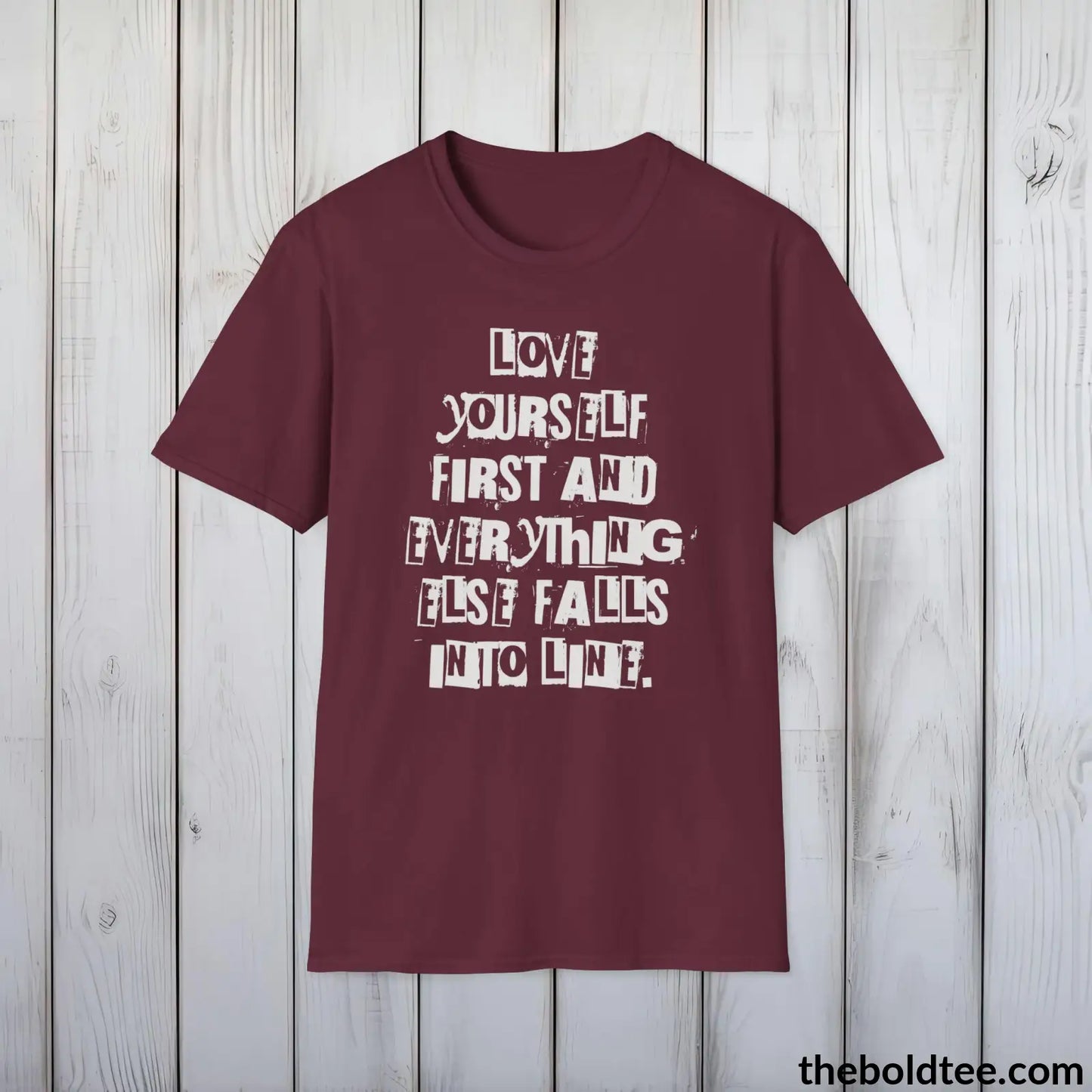 Bold Quote Tee - Premium Soft Cotton Crewneck Unisex T - Shirt 9 Colors Maroon / S