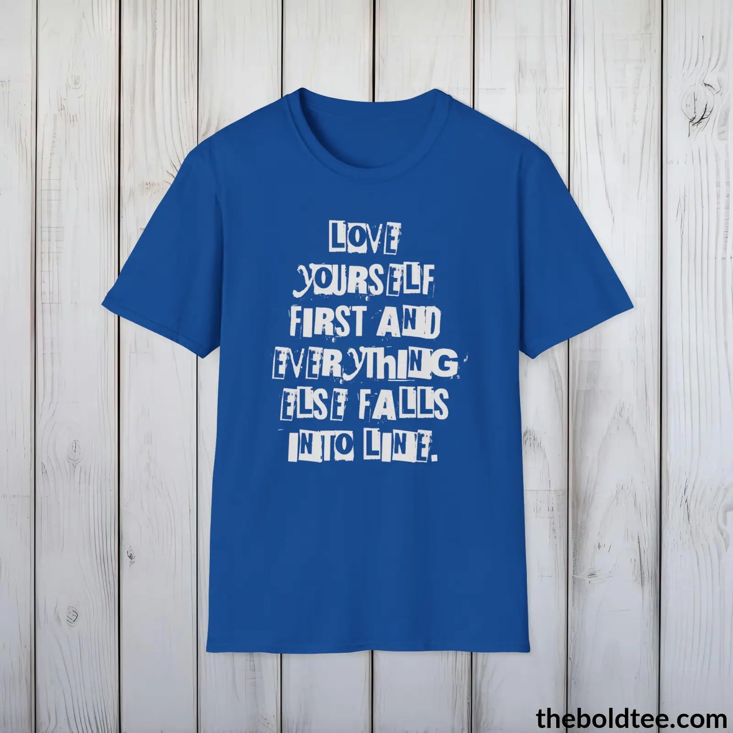 Bold Quote Tee - Premium Soft Cotton Crewneck Unisex T - Shirt 9 Colors Royal / S