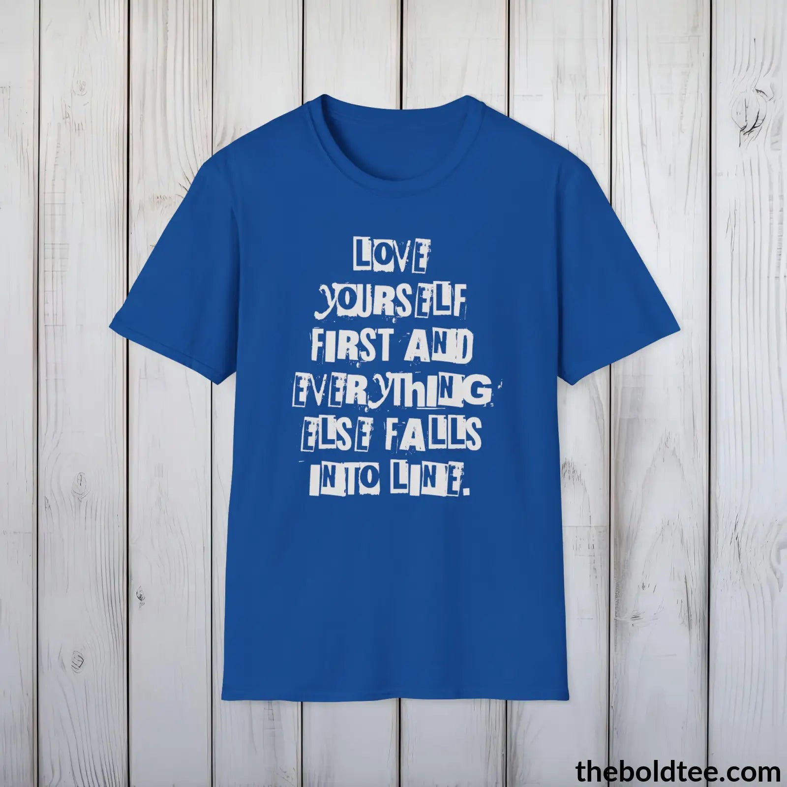 Bold Quote Tee - Premium Soft Cotton Crewneck Unisex T - Shirt 9 Colors Royal / S