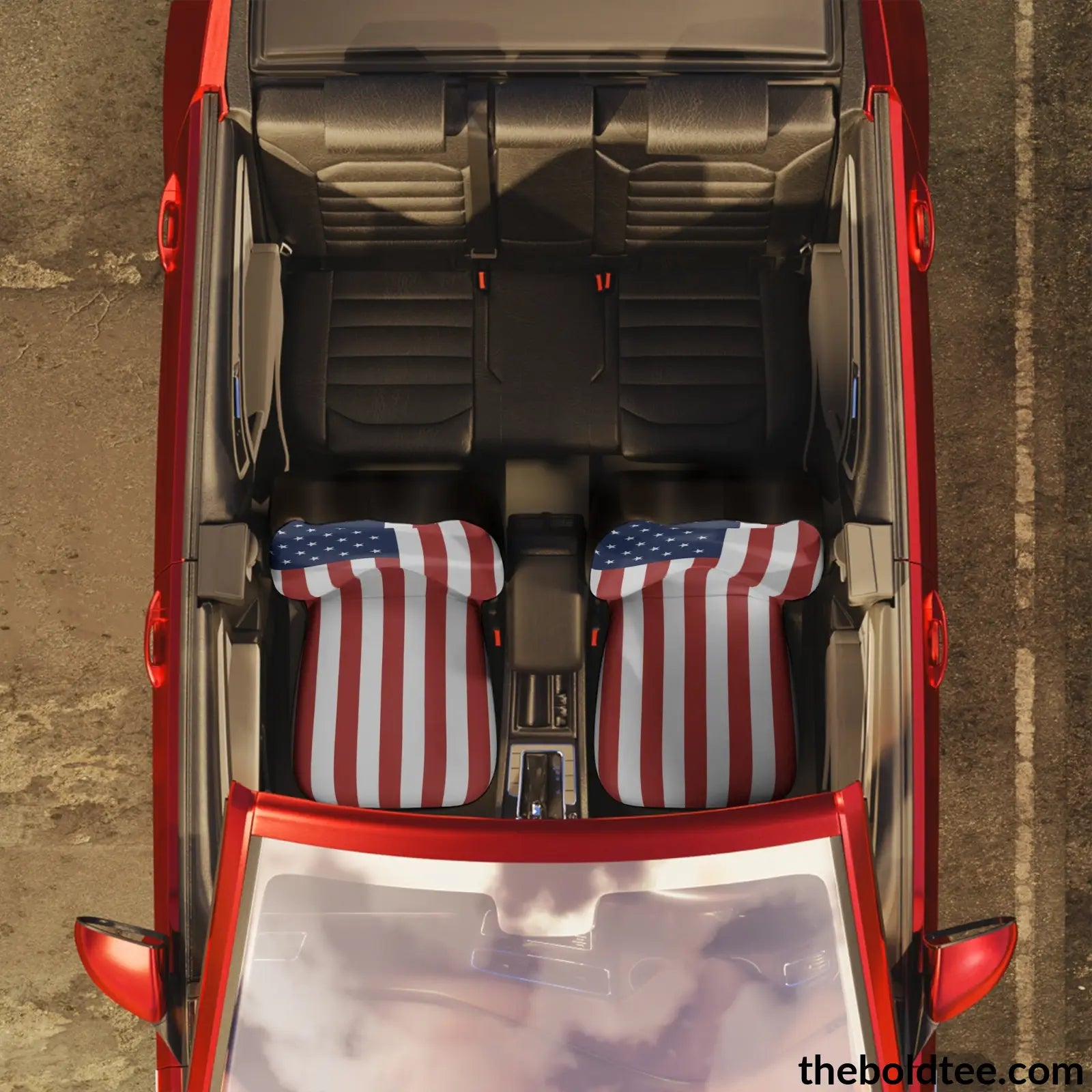 Bold Us Flag Car Seat Covers (2 Pcs.) All Over Prints