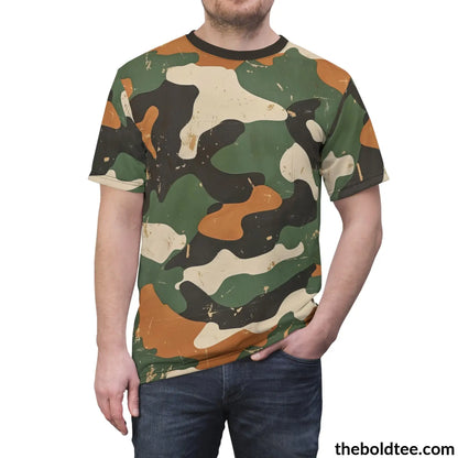 Camouflage Tee - Premium All Over Print Crewneck Shirt Prints