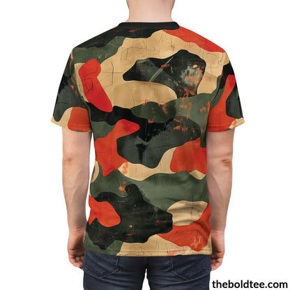 Camouflage Tee - Premium All Over Print Crewneck Shirt Prints