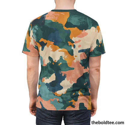 Camouflage Tee - Premium All Over Print Crewneck Shirt Prints