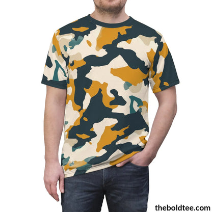 Camouflage Tee - Premium All Over Print Crewneck Shirt Prints