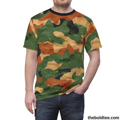 Camouflage Tee - Premium All Over Print Crewneck Shirt Prints