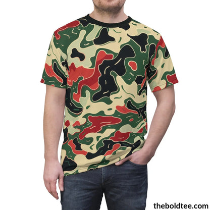 Camouflage Tee - Premium All Over Print Crewneck Shirt Prints