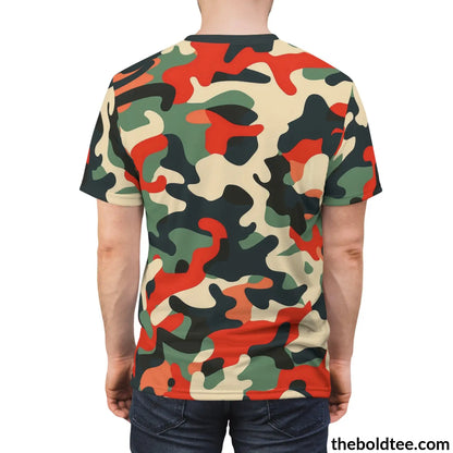 Camouflage Tee - Premium All Over Print Crewneck Shirt Prints