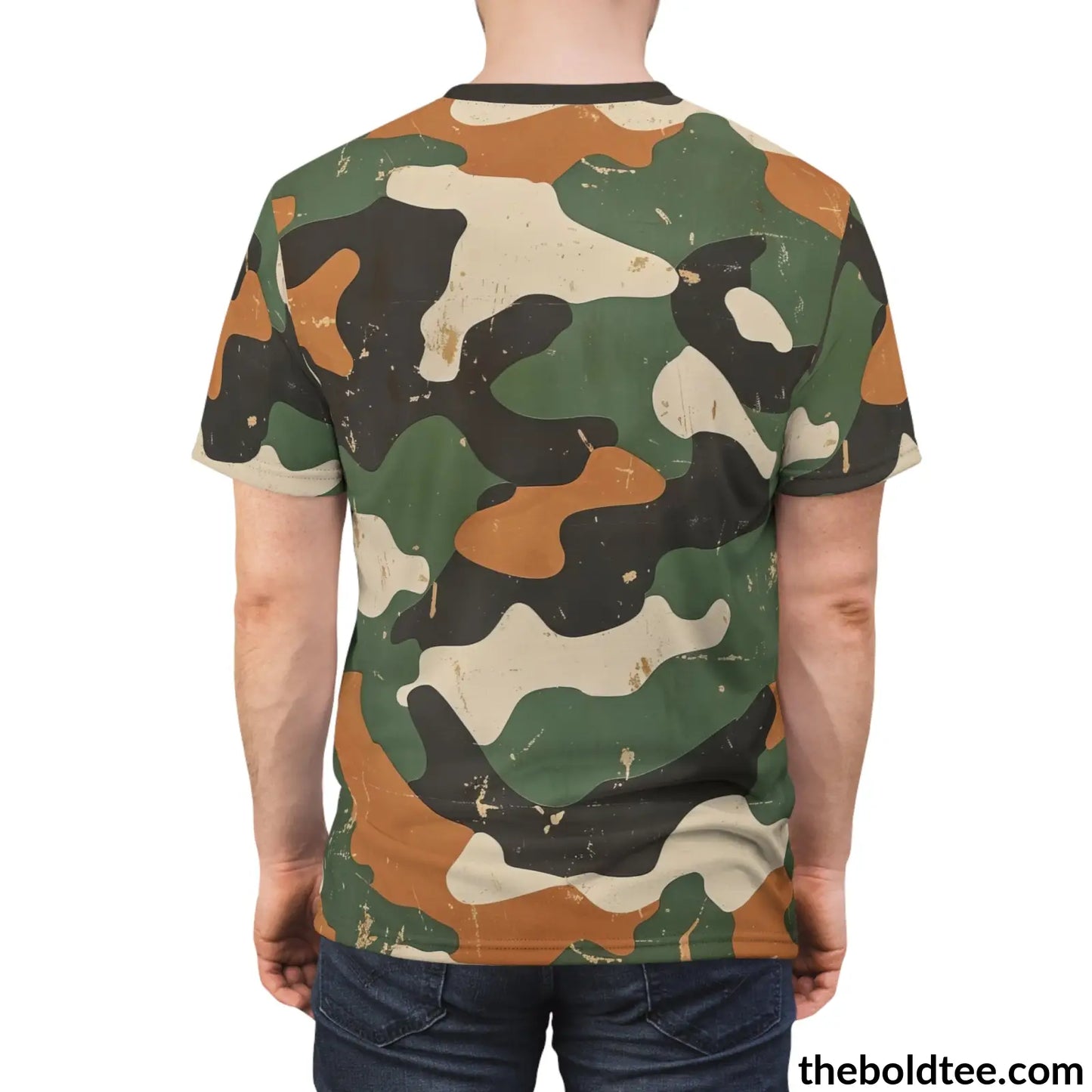 Camouflage Tee - Premium All Over Print Crewneck Shirt Prints