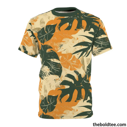 Camouflage Tee - Premium All Over Print Crewneck Shirt Black Stitching / 6 Oz. S Prints