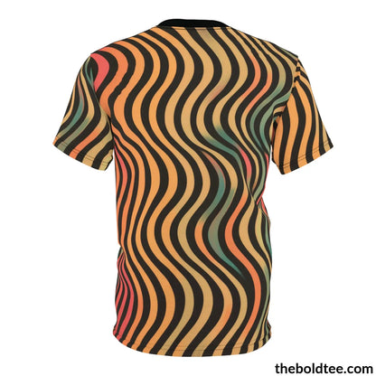 Color Stripes Tee - Premium All Over Print Crewneck Shirt Prints