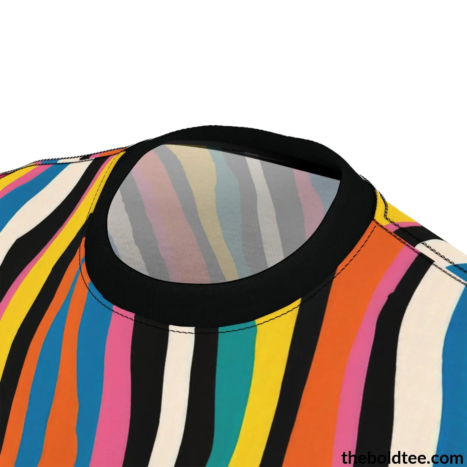 Color Stripes Tee - Premium All Over Print Crewneck Shirt Prints